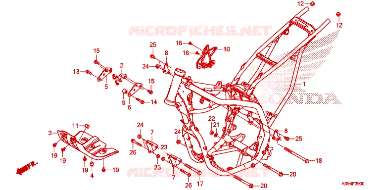 CADRE Honda MOTO 250 CRF 2021  CRF250FM