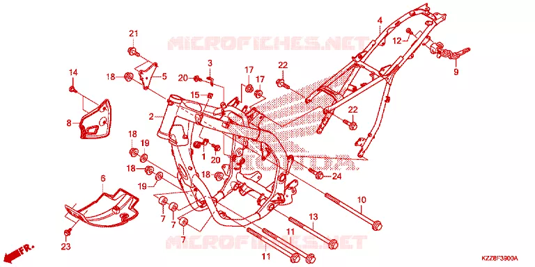 CADRE Honda MOTO 250 CRF 2013  CRF250LD