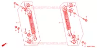 AMORTISSEUR ARRIERE pour Honda WAVE 110 2TH Front brake drum, Kick start, Spoked wheels de 2011