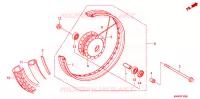 ROUE AVANT pour Honda WAVE 110 2TH Front brake drum, Kick start, Spoked wheels de 2011
