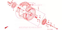 ROUE ARRIERE pour Honda NSR 50 de 1987