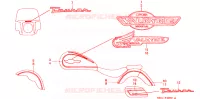 AUTOCOLLANTS pour Honda VALKYRIE 1500 F6C TOURER de 1999