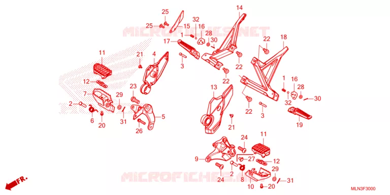 REPOSE PIED Honda MOTO 1100 AFRICA-TWIN 2024  CRF1100D4R