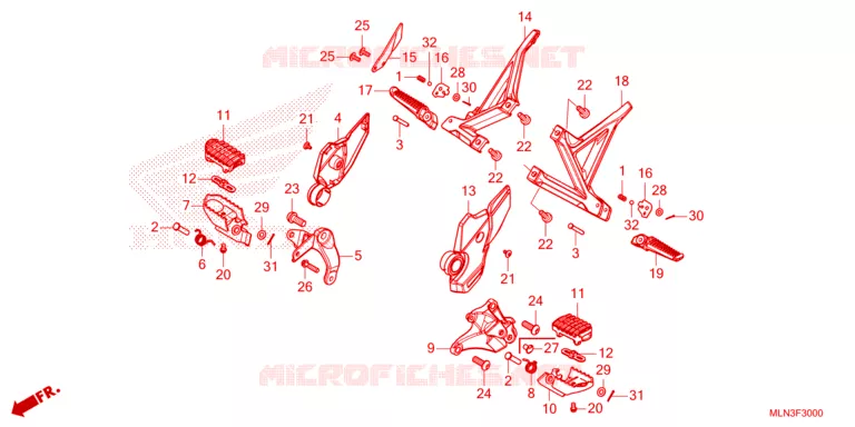 REPOSE PIED Honda MOTO 1100 AFRICA-TWIN 2024  CRF1100DR