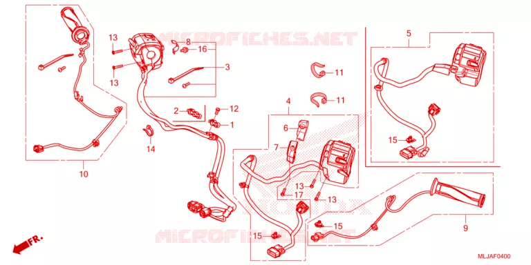 COMMODOS - POIGNEES Honda MOTO 1800 GOLD-WING 2024  GL1800BDR