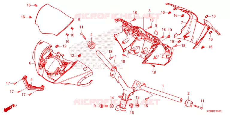 GUIDON - CARENAGE Honda SCOOTER 150 SH 2024  SH150AD2R