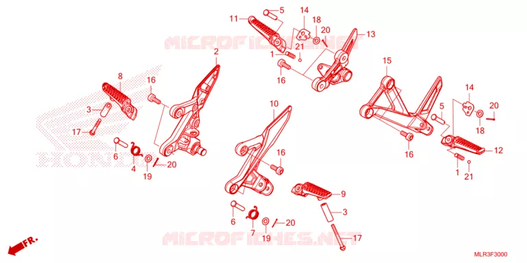 REPOSE PIED Honda MOTO 500 CBR 2024  CBR500RAR