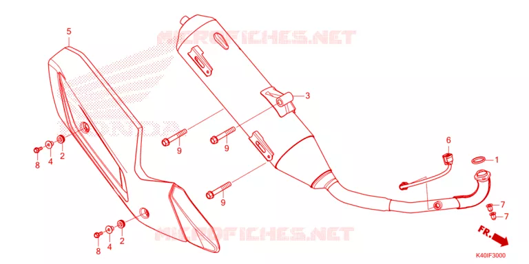 SILENCIEUX D'ECHAPPEMENT Honda SCOOTER 125 FORZA 2023  NSS125ADR