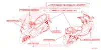 AUTOCOLLANTS pour Honda FORZA 250 ABS TOP CASE de 2024