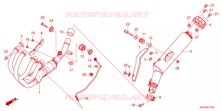 SILENCIEUX D'ECHAPPEMENT Honda MOTO 1300 CB 2021  CB1300SPP