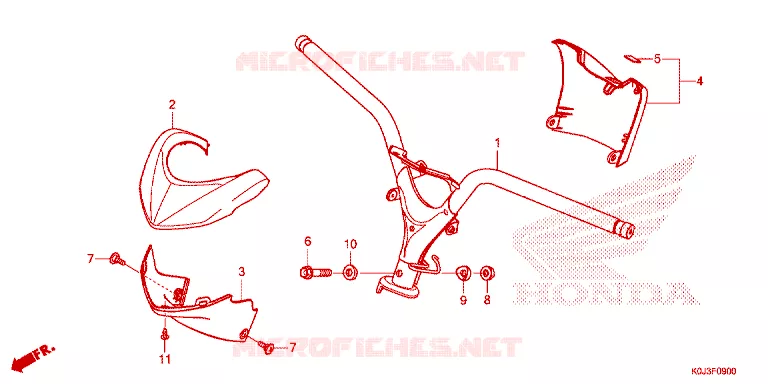 GUIDON - CARENAGE Honda SCOOTER 110 GENIO 2021  ACJ110CBFM_PH
