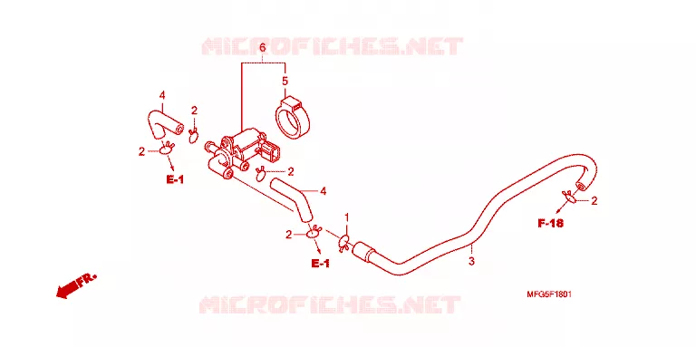 VALVE DE COMMANDE D'INJECTION D'AIR Honda MOTO 600 HORNET 2010  CB600FA_BR