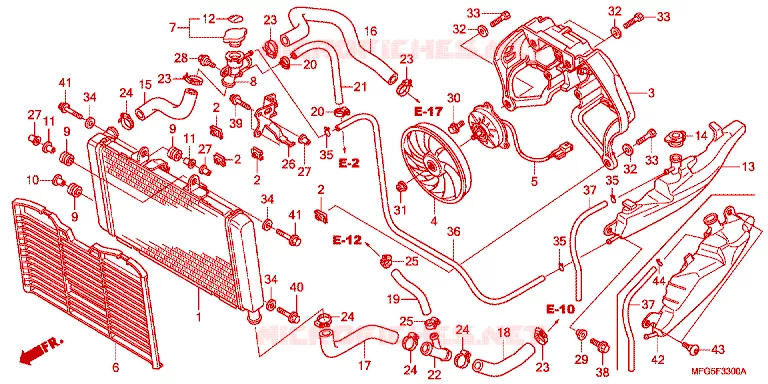 RADIATEUR Honda MOTO 600 HORNET 2013  CB600FD_BR