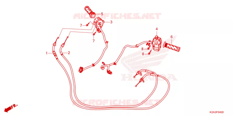 COMMODOS - POIGNEES - CABLES Honda SCOOTER 250 FORZA 2024  NSS250AP