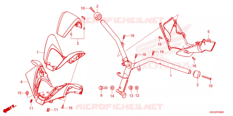 GUIDON - CARENAGE Honda SCOOTER 250 FORZA 2024  NSS250AP