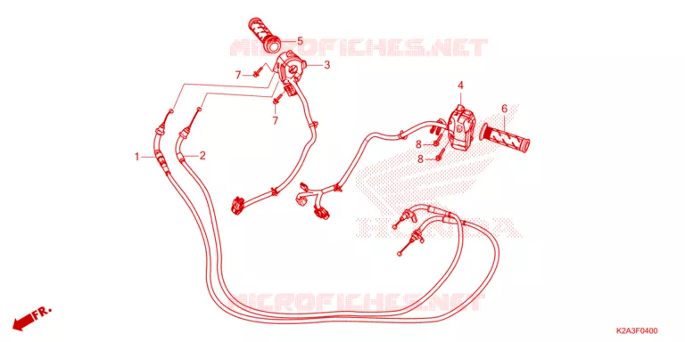 COMMODOS - POIGNEES - CABLES Honda SCOOTER 250 FORZA 2024  NSS250AP