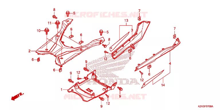 MARCHE PIEDS Honda SCOOTER 110 DIO 2017  SCV110FH