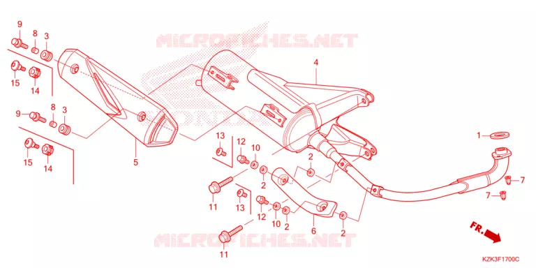 SILENCIEUX D'ECHAPPEMENT Honda SCOOTER 110 DIO 2019  SCV110FH