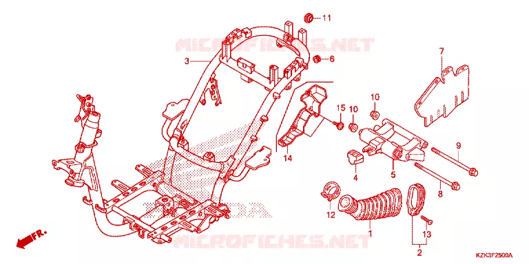 CADRE Honda SCOOTER 110 DIO 2018  SCV110FH