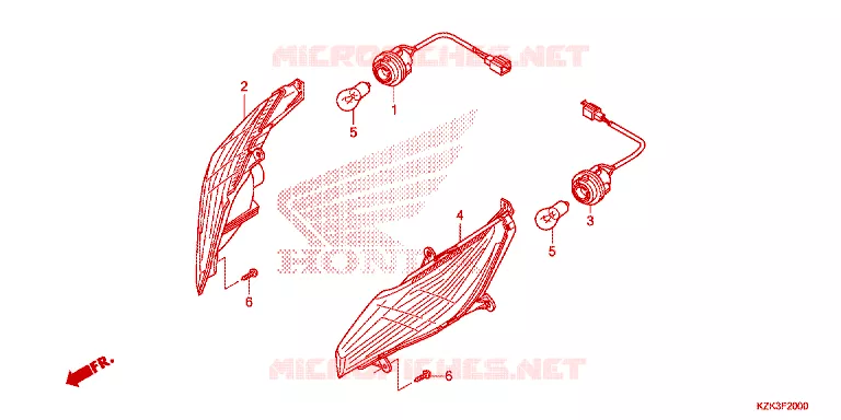 CLIGNOTANT AVANT Honda SCOOTER 110 DIO 2021  SCV110FH