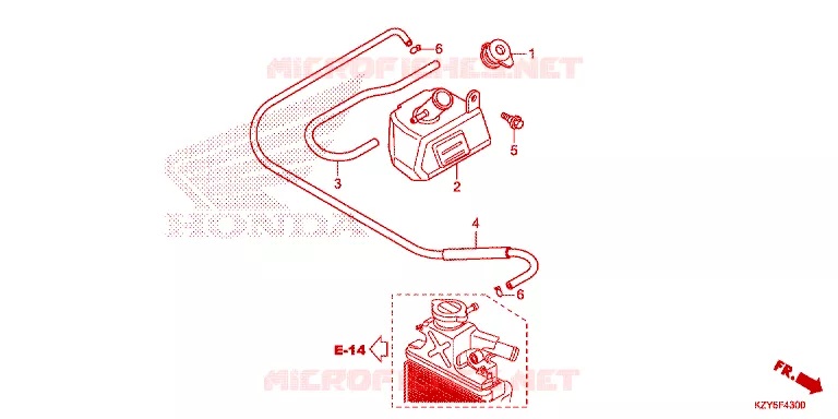 VASE D'EXPANSION Honda SCOOTER 150 PCX 2014  WW150E
