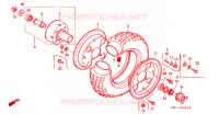 ROUE AVANT pour Honda MONKEY 50 de 1988