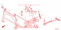 KICKSTARTER/BEQUILLE pour Honda SCV 125 ACTIVA (2ID) de 2014