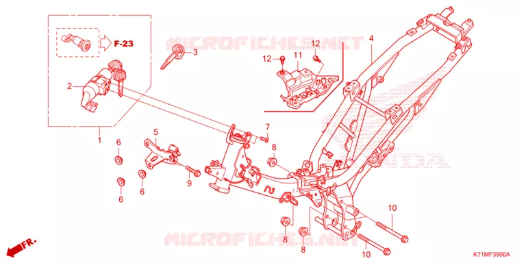CADRE Honda MOTO 110 WAVE 2023  AFS110MCSN_MA
