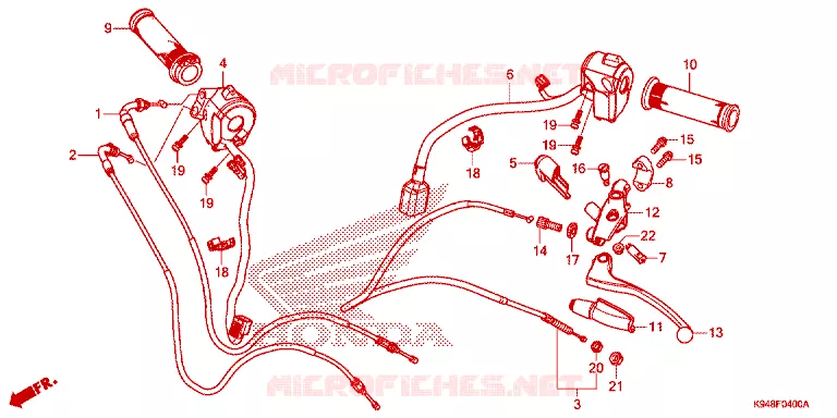LEVIER DE GUIDON - CABLE - COMMODO Honda MOTO 150 CBF 2019  CBF150NK
