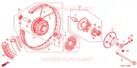 ROUE ARRIERE pour Honda WAVE 110 Front brake disk, Kick start, Spoked wheels de 2014