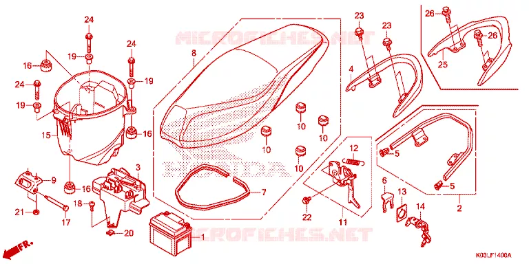 SELLE Honda MOTO 110 WAVE 2014  AFS110MSFE
