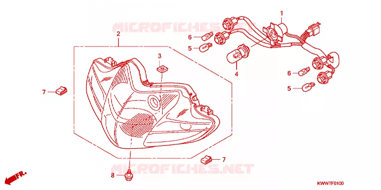 PHARE Honda MOTO 110 WAVE 2014  AFS110MSFE