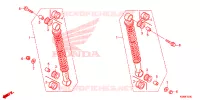AMORTISSEUR ARRIERE pour Honda WAVE 110 Front brake drum, Kick start, Spoked wheels de 2016