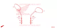 RETROVISEUR pour Honda WAVE 110 Front brake disk, Kick start, Spoked wheels de 2016