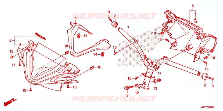 GUIDON - CARENAGE Honda SCOOTER 125 CLICK 2018  ACB125CBTK