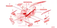AUTOCOLLANTS pour Honda WAVE 110 Front brake disk, Electric start, Spoked wheels de 2015