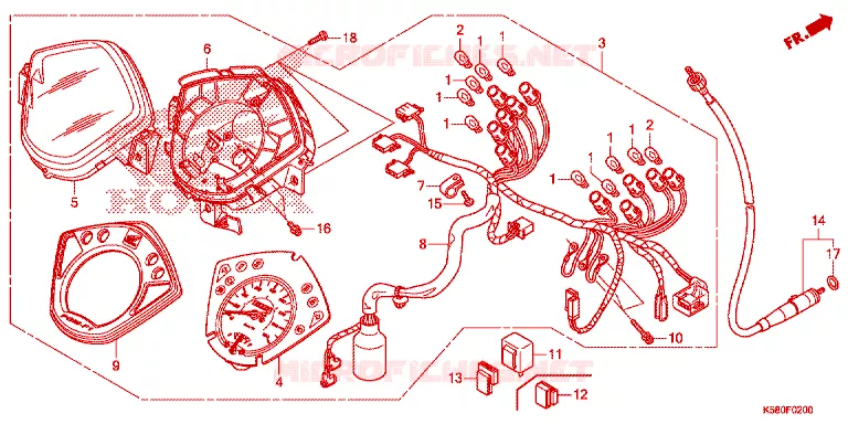COMPTEUR Honda MOTO 110 WAVE 2017  AFS110KDFJ_2TH