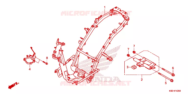CADRE Honda SCOOTER 110 SCOOPY 2018  ACF110CBTJ