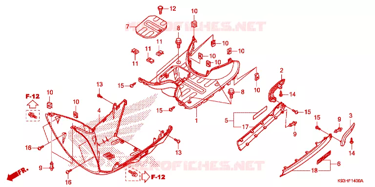 MARCHE PIEDS Honda SCOOTER 110 SCOOPY 2020  ACF110CBTK_TH