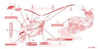 AUTOCOLLANTS pour Honda PCX 150 de 2013