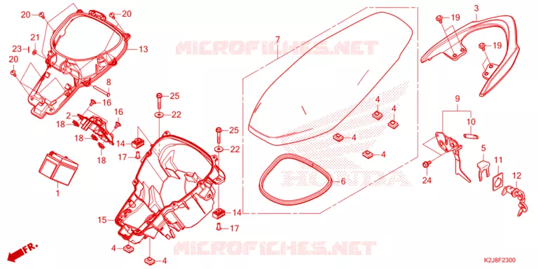 SELLE Honda MOTO 110 WAVE 2023  AFS110MSFP