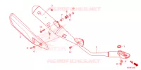 SILENCIEUX D'ECHAPPEMENT pour Honda WAVE 125 Electric start, Cast wheels de 2024