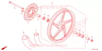 ROUE AVANT pour Honda WAVE 125 Electric start, Cast wheels de 2023