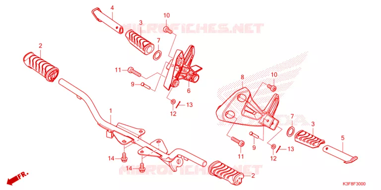 REPOSE PIED Honda MOTO 125 WAVE 2023  AFS125CSFP