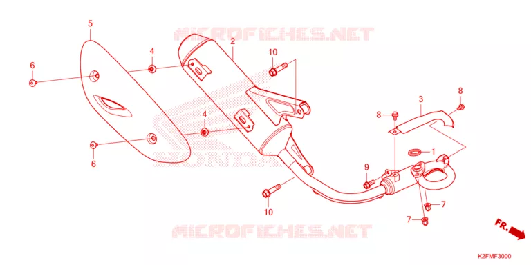 SILENCIEUX D'ECHAPPEMENT Honda SCOOTER 110 SCOOPY 2021  ACF110BTM