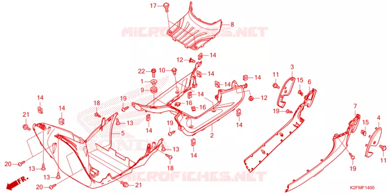 MARCHE PIEDS Honda SCOOTER 110 SCOOPY 2021  ACF110BTM