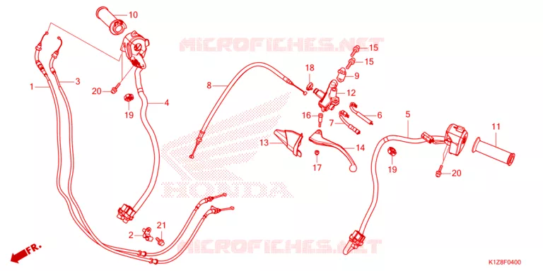COMMODO - LEVIER - CABLE Honda SCOOTER 160 PCX 2021  WW160M