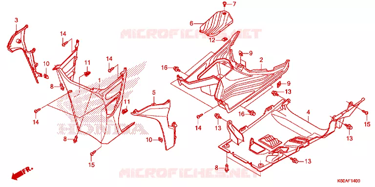 MARCHE PIEDS Honda SCOOTER 125 CLICK 2021  ACB125BTM