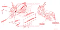 AUTOCOLLANTS pour Honda CLICK 125 SPOKED WHEELS de 2021