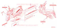 AUTOCOLLANTS pour Honda CLICK 125 SPOKED WHEELS de 2023